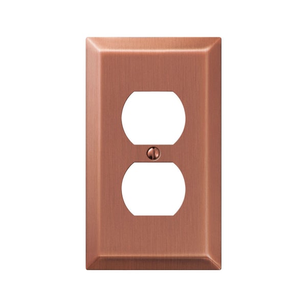 Amerelle Wall Plate, Number of Gangs: 1 gang Stamped Steel, Antique Finish, Copper 163DAC - main